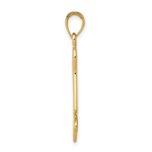 10K Yellow Gold 3-D Dog Bone Pendant